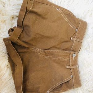 Brown Denim Shorts